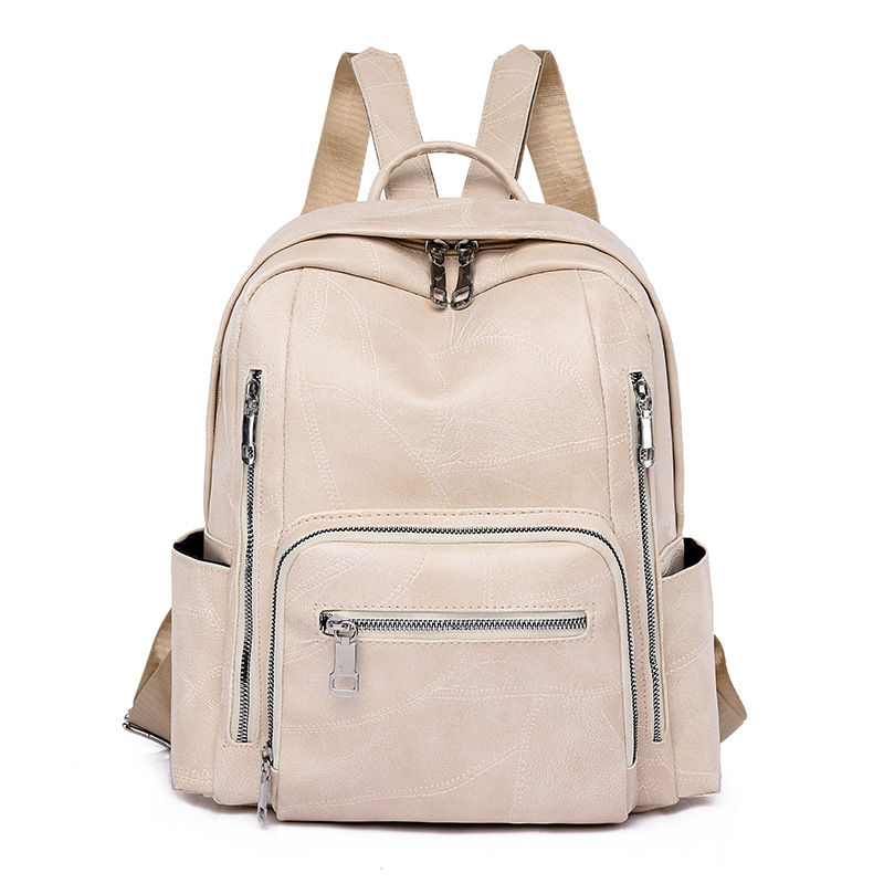 Leather Work Womens Backpack - Mochila feminina de couro pu, design