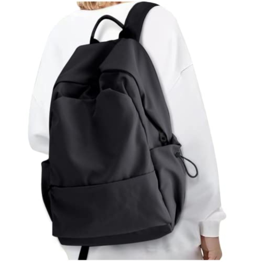 Leather Work Womens Backpack - Mochila preta para mulheres, mochila escolar