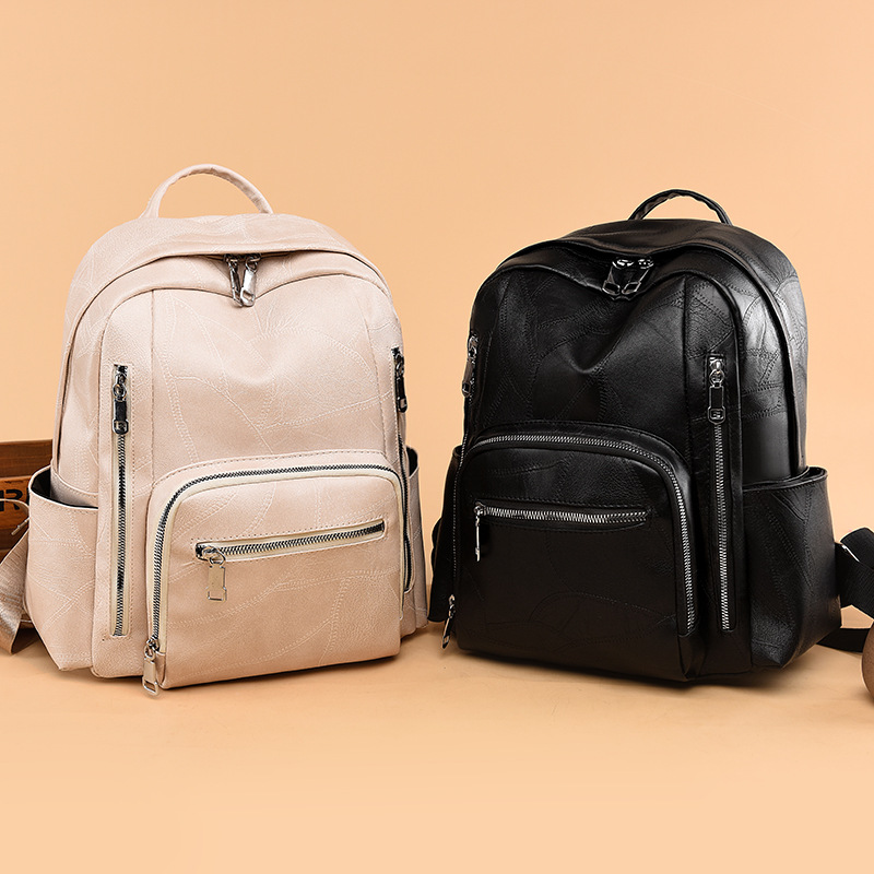 Mochila feminina de couro pu,  - Leather Work Womens Backpack avaliação e preço