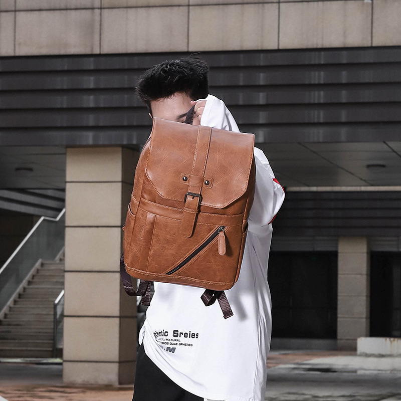 Mochila de Couro Impressa de A - Leather Work Rucksack Mens avaliação e preço