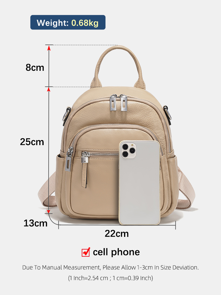 Zency mochila pequena de couro - Leather Work Womens Backpack avaliação e preço