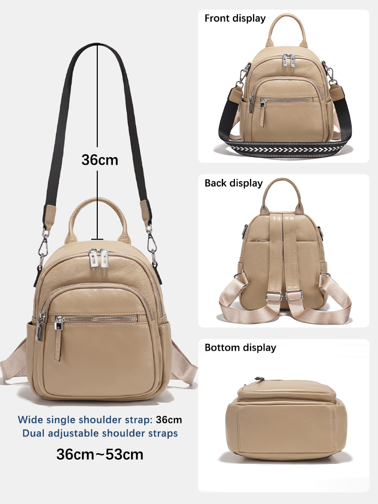 Zency mochila pequena de couro - Leather Work Womens Backpack avaliação e preço